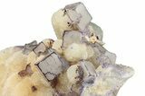 Purple Edge Fluorite Crystal Cluster - Qinglong Mine, China #205253-3